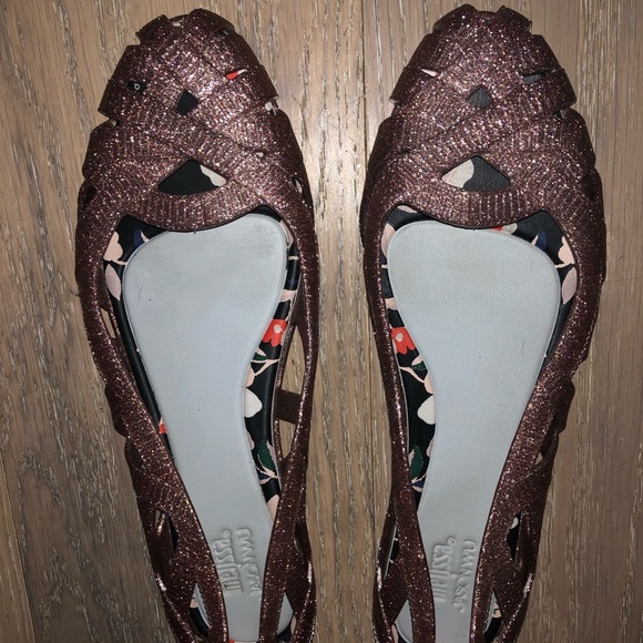 Sparkle pink Melissa shoes worn 1 time - Picture 1 of 2